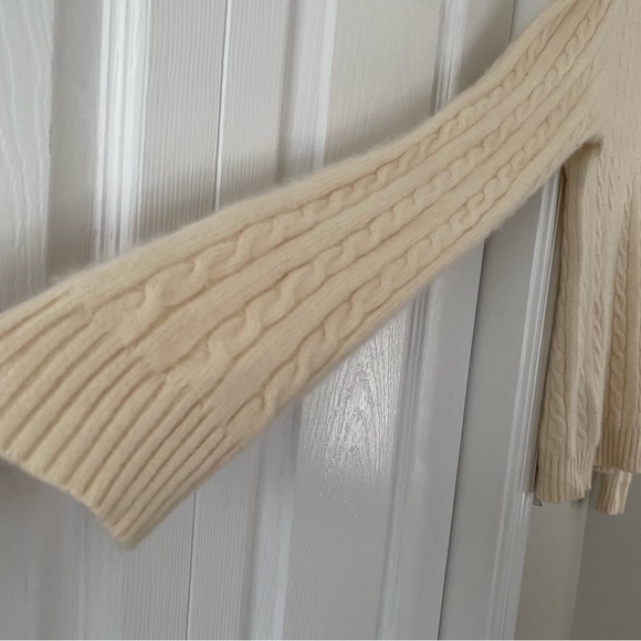 Lauren Ralph Lauren VTG Cashmere Cable Knit V-Neck Sweater Size L Luxury Preppy - Picture 4 of 8